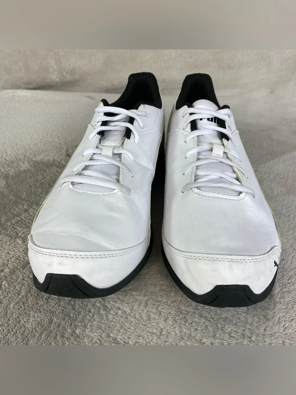 PUMA Super Levitate White Black Leather Mens Size 11 Running Shoes 190974-01 NEW
